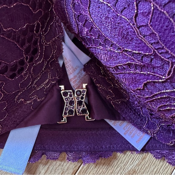 Savage X Fenty Lace Overlay Underwire Racerback Bra 40D New - Picture 5 of 8